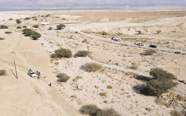 A minefield in southern Israel where two young girls accidentally entered on April 13, 2022. (Arava Rescue Services) A minefield in southern Israel where two young girls accidentally entered on April 13, 2022. (Arava Rescue Services)