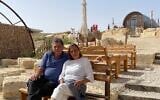 Eyal and Hannah Izrael of Carmey Avdat Winery in Israel's Negev region, part of a new effort to create a Negev wine appellation (Jessica Steinberg/Times of Israel)