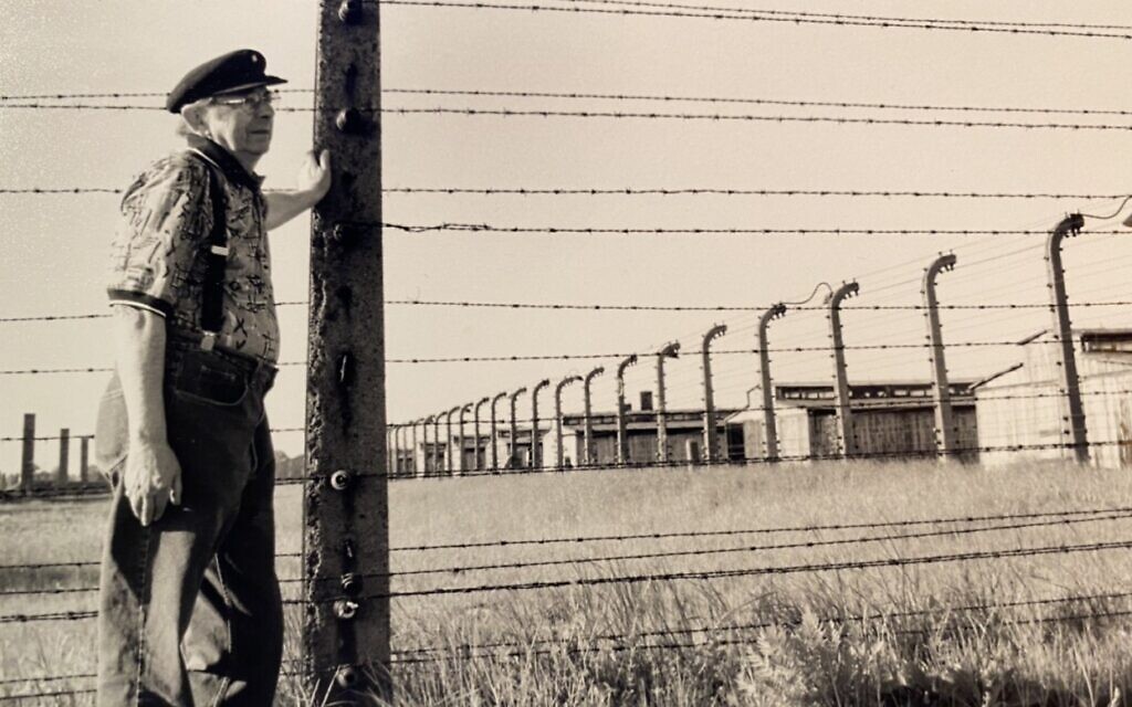 Leopold Lowy revisits Auschwitz-Birkenau in this undated photo. (Courtesy Richard Lowy)