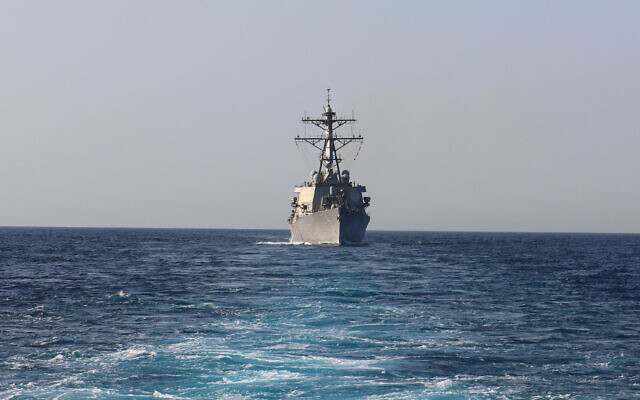 Illustrative: The American guided-missile destroyer USS McFaul in the Red Sea, April 15, 2019. (US Navy/Mass Communication Specialist 3rd Class Nick Bauer) Illustrative: The American guided-missile destroyer USS McFaul in the Red Sea, April 15, 2019. (US Navy/Mass Communication Specialist 3rd Class Nick Bauer)