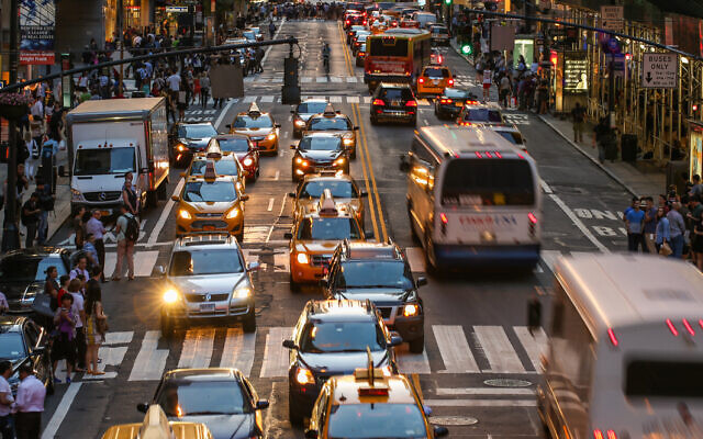Illustrative. Commuters cross a busy 42nd Street in New York City. (batuhanozdel via iStock by Getty Images) Illustrative. Commuters cross a busy 42nd Street in New York City. (batuhanozdel via iStock by Getty Images)