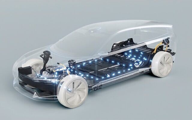 An illustrative photo provided by Volvo cars showing a battery propulsion system. (Volvo Car Group) An illustrative photo provided by Volvo cars showing a battery propulsion system. (Volvo Car Group)