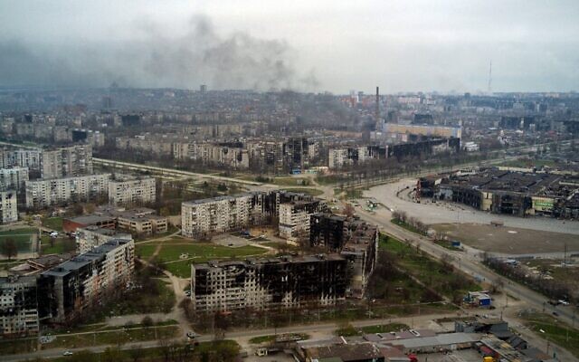 An aerial view taken on April 12, 2022, shows the city of Mariupol, during Russia's military invasion launched on Ukraine. (Andrey BORODULIN / AFP) An aerial view taken on April 12, 2022, shows the city of Mariupol, during Russia's military invasion launched on Ukraine. (Andrey BORODULIN / AFP)