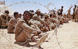 Illustrative: Egyptian prisoners of war are shown during the Arab-Israeli Six Day War in June 1967. Exact date and location unknown. (AP Photo)