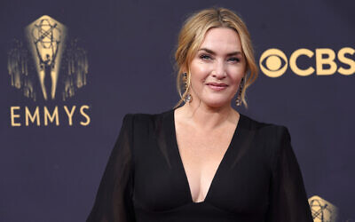 Kate Winslet arrives at the 73rd Primetime Emmy Awards on Sunday, Sept. 19, 2021, at L.A. Live in Los Angeles. (Chris Pizzello/AP)