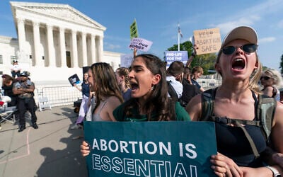 Demonstrators protest outside of the US Supreme Court, Tuesday, May 3, 2022 in Washington. (AP Photo/Alex Brandon, File) Demonstrators protest outside of the US Supreme Court, Tuesday, May 3, 2022 in Washington. (AP Photo/Alex Brandon, File)