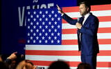 Republican Senate candidate JD Vance speaks to his supporters during an election night watch party, May 3, 2022, in Cincinnati. (AP Photo/Aaron Doster)