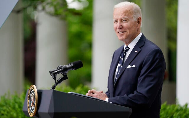 US President Joe Biden speaks during a Cinco de Mayo event in the Rose Garden of the White House, May 5, 2022, in Washington. (AP Photo/Evan Vucci) US President Joe Biden speaks during a Cinco de Mayo event in the Rose Garden of the White House, May 5, 2022, in Washington. (AP Photo/Evan Vucci)