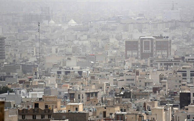 Illustrative: A sandstorm covers Tehran, Iran, May 17, 2022. (AP Photo/Vahid Salemi)