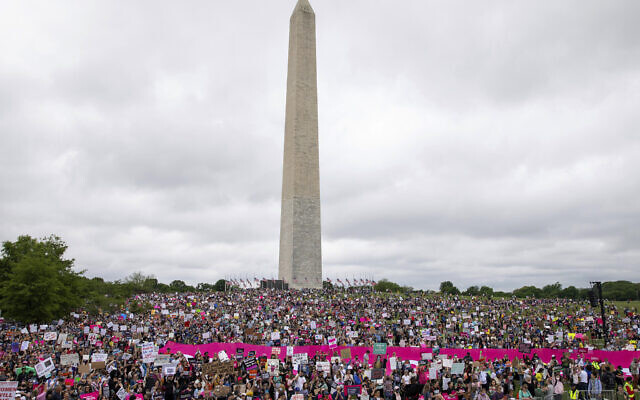Abortion rights demonstrators rally on the National Mall in Washington, during protests across the country, on May 14, 2022. (AP Photo/Amanda Andrade-Rhoades) Abortion rights demonstrators rally on the National Mall in Washington, during protests across the country, on May 14, 2022. (AP Photo/Amanda Andrade-Rhoades)