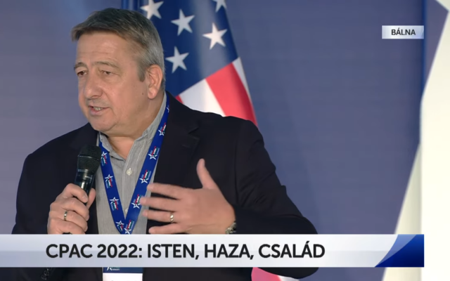 Zsolt Bayer speaks at a session of the Conservative Political Action Conference (CPAC) at the Balna cultural Centre of Budapest, Hungary on May 20, 2022. (Screenshot: YouTube) Zsolt Bayer speaks at a session of the Conservative Political Action Conference (CPAC) at the Balna cultural Centre of Budapest, Hungary on May 20, 2022. (Screenshot: YouTube)