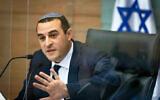 Yamina MK Yomtob Kalfon leads a Knesset Constitution Committee meeting at the Knesset in Jerusalem on March 15, 2022. (Olivier Fitoussi/Flash90)