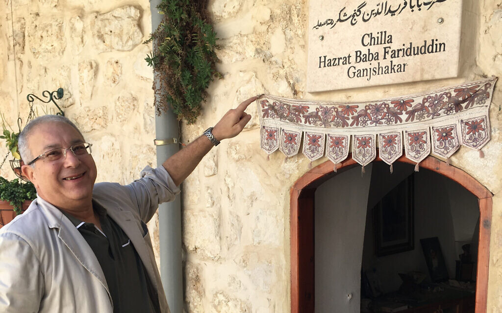 Nazer Ansari at the retreat inside the Indian Hospice in Jerusalem's Old City, where Sufi master Baba Farid is reputed to have prayed 800 years ago. (Matthew Teller)