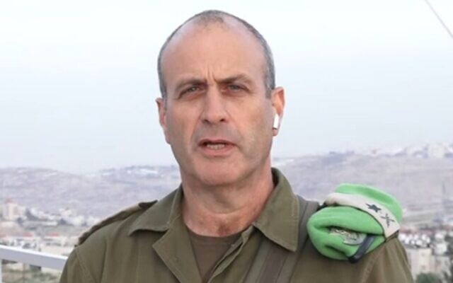 IDF Central Command chief Maj.-Gen. Yehuda Fuchs speaks to Channel 12, May 11, 2022 (Channel 12 screenshot) IDF Central Command chief Maj.-Gen. Yehuda Fuchs speaks to Channel 12, May 11, 2022 (Channel 12 screenshot)