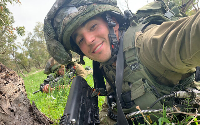 Matan Eizenberg during his army service. (Courtesy)