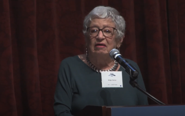 Midge Decter receives the Sidney Hook Award at the 2013 NAS Conference in New York, March 2, 2013. (Screenshot/YouTube) Midge Decter receives the Sidney Hook Award at the 2013 NAS Conference in New York, March 2, 2013. (Screenshot/YouTube)