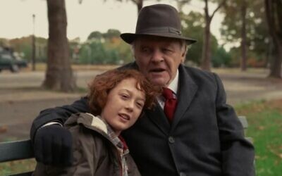 Anthony Hopkins and Banks Repeta in 'Armageddon Time.' (Courtesy: Focus Features)