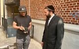Assemblyman Eichenstein returns Collins' lost wallet (Courtesy via JTA)
