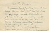 A photo of a letter handwritten and signed by Albert Einstein and addressed to  Danish journalist Karen Stampe Bendix in 1936, in which the renowned physicist urges the free world to attack Nazi Germany. (Kedem Auction House)