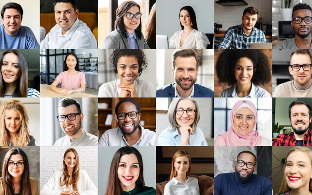 Illustrative image: A screen with different faces, like those used in Hebrew University research which concluded that people tend to over-estimate the presence of minorities. (iStock via Getty Images) Illustrative image: A screen with different faces, like those used in Hebrew University research which concluded that people tend to over-estimate the presence of minorities. (iStock via Getty Images)