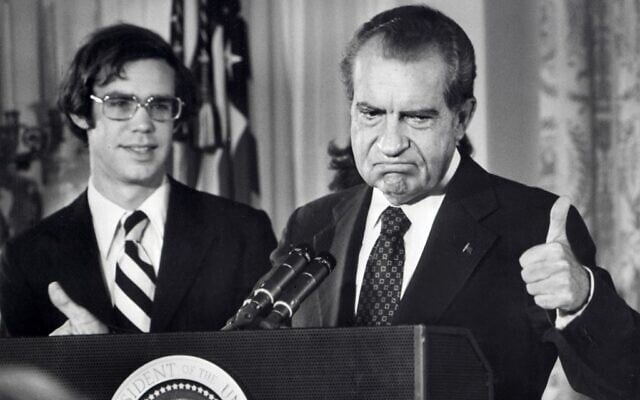 In this file photo taken on August 9, 1974, the 37th President of the United States, Richard Nixon, bids farewell to the White House staff. (Consolidated News Pictures/AFP) In this file photo taken on August 9, 1974, the 37th President of the United States, Richard Nixon, bids farewell to the White House staff. (Consolidated News Pictures/AFP)