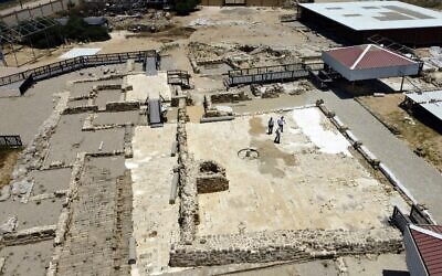 A picture shows a view of the archaeological site of Saint Hilarion in the center of the Gaza Strip, on June 8, 2022. (MAHMUD HAMS / AFP)