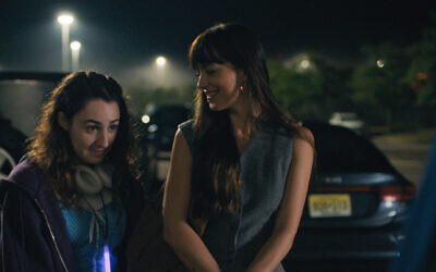 Vanessa Burghardt (left) and Dakota Johnson in 'Cha Cha Real Smooth.' (Courtesy of Apple/ via JTA)
