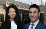 Council members Eric Dinowitz and Inna Vernikov announced on June 7, 2022, that a City Council meeting on antisemitism has been postponed. (Courtesy/ via JTA)