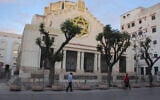 Outside view of the Great Synagogue of Tunis, Tunisia, Tuesday, May 15, 2018. (AP/Hassene Dridi)