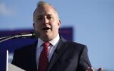State Rep. Russell Fry addresses a crowd on March 12, 2022, in Florence, South Carolina (AP Photo/Meg Kinnard)