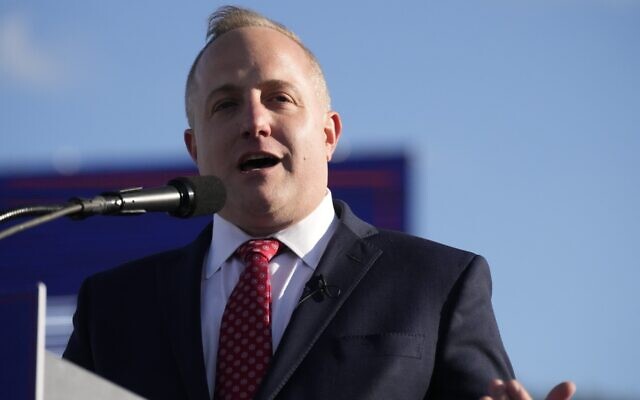 State Rep. Russell Fry addresses a crowd on March 12, 2022, in Florence, South Carolina (AP Photo/Meg Kinnard) State Rep. Russell Fry addresses a crowd on March 12, 2022, in Florence, South Carolina (AP Photo/Meg Kinnard)