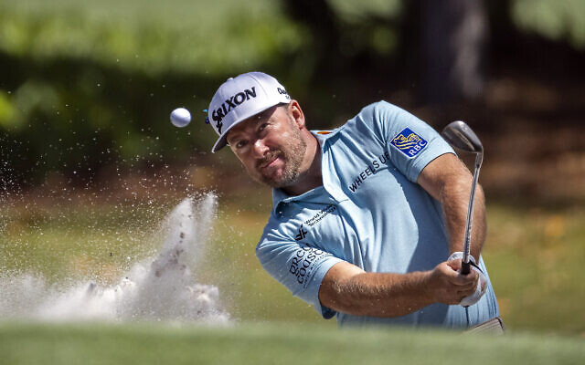 Graeme McDowell, of Northern Ireland, hits out of a bunker on the seventh hole during the second round of the RBC Heritage golf tournament on Hilton Head Island, South Carolina, April 15, 2022. (AP/Stephen B. Morton) Graeme McDowell, of Northern Ireland, hits out of a bunker on the seventh hole during the second round of the RBC Heritage golf tournament on Hilton Head Island, South Carolina, April 15, 2022. (AP/Stephen B. Morton)