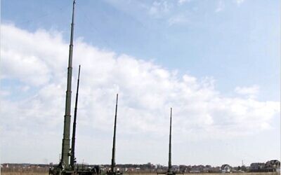 In this handout photo provided by Russian Defense Ministry Press Service on September 19, 2021, Palantin-K EW systems are parked during a rehearsal in Voronezh region, Russia. (Russian Defense Ministry Press Service via AP)