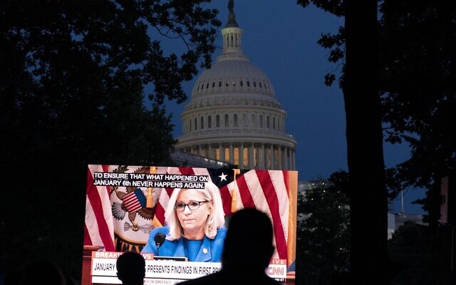 People gather in a park outside the U.S. Capitol to watch the Jan. 6 House committee investigation in Washington, Thursday, June 9, 2022. (AP Photo/Jose Luis Magana) People gather in a park outside the U.S. Capitol to watch the Jan. 6 House committee investigation in Washington, Thursday, June 9, 2022. (AP Photo/Jose Luis Magana)