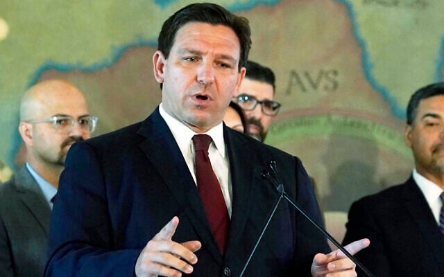 Florida Governor Ron DeSantis speaks at Miami's Freedom Tower, on May 9, 2022. (AP Photo/Marta Lavandier, File) Florida Governor Ron DeSantis speaks at Miami's Freedom Tower, on May 9, 2022. (AP Photo/Marta Lavandier, File)