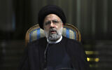 Iranian President Ebrahim Raisi speaks at the Saadabad Palace in Tehran, Iran, June 11, 2022. (AP Photo/Vahid Salemi)