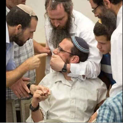 Avidan Freedman is forcibly silenced at an Israeli rabbinic conference, July 2018