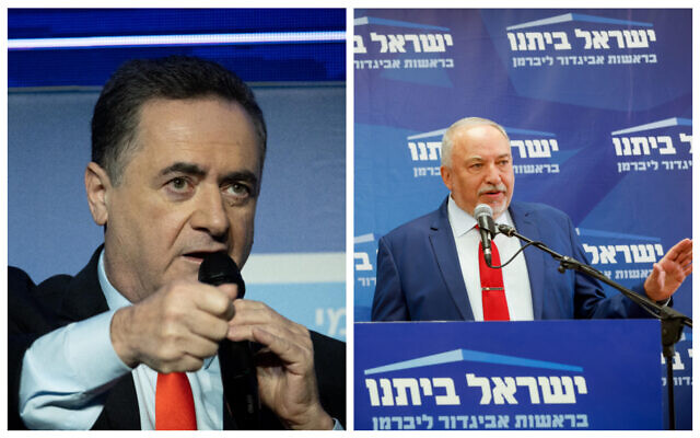 Likud MK Israel Katz and Finance Minister Avigdor Liberman. (Collage/Flash90) Likud MK Israel Katz and Finance Minister Avigdor Liberman. (Collage/Flash90)