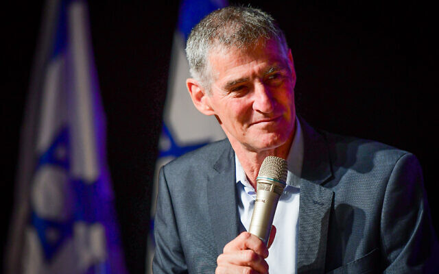 MK Yair Golan speaks during a conference of Democrat TV in Jaffa, June 7, 2022. (Avshalom Sassoni/Flash90) MK Yair Golan speaks during a conference of Democrat TV in Jaffa, June 7, 2022. (Avshalom Sassoni/Flash90)