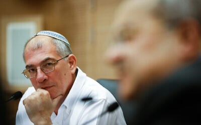 Yamina MK Nir Orbach, leading a Knesset House Committee meeting, 21, 2022. (Olivier Fitoussi/Flash90)