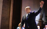 Prime Minister Naftali Bennett attends an award ceremony for the "Emet Prize" for excellence in the arts, science and culture, held at the Jerusalem Theater on June 26, 2022. (Noam Revkin Fenton/Flash90)