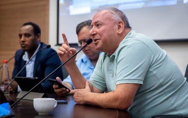 Likud MK David Amsalem attends a Knesset Constitution, Law and Justice Committee meeting on June 26, 2022. (Olivier FItoussi/Flash90) Likud MK David Amsalem attends a Knesset Constitution, Law and Justice Committee meeting on June 26, 2022. (Olivier FItoussi/Flash90)