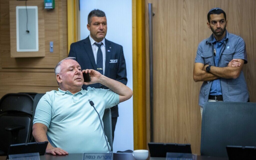 Likud MK David Amsalem attends a Knesset Constitution, Law and Justice Committee meeting on June 26, 2022. (Olivier FItoussi/Flash90) Likud MK David Amsalem attends a Knesset Constitution, Law and Justice Committee meeting on June 26, 2022. (Olivier FItoussi/Flash90)