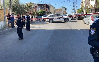 Illustrative: Police in Kafr Qara, June 4, 2022. (Israel Police)