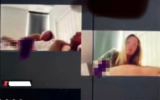 The New York Post printed a blurred screenshot of the couple who engaged in synagogue Zoom sexual activity in May 2022. (Screen capture via JTA)