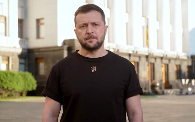 Ukrainian President Volodymyr Zelensky in a video message marking 100 days since Russia's invasion, June 3, 2022. (Screenshot) Ukrainian President Volodymyr Zelensky in a video message marking 100 days since Russia's invasion, June 3, 2022. (Screenshot)