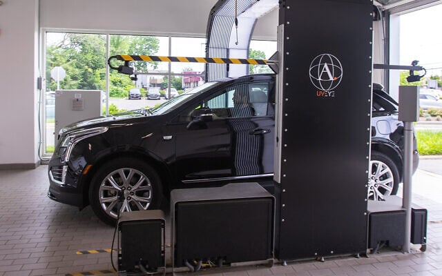 UVeye technology being used to inspect a vehicle. (Courtesy/ UVeye PR) UVeye technology being used to inspect a vehicle. (Courtesy/ UVeye PR)