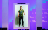 Ukraine's President Volodymyr Zelensky appears as a hologram at the VivaTech trade show in Paris, June 16, 2022. (Screenshot/Twitter)