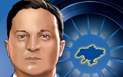A portrait of Ukrainian President Volodymyr Zelensky from the graphic novel 'Political Power: Volodymyr Zelensky'(Courtesy)