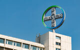 German pharmaceutical giant Bayer's logo at the company's Berlin headquarters, May 2016. (brunocoelhopt via iStock by Getty Images)